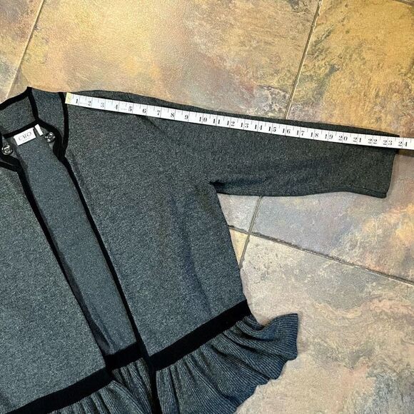 Cato Women Gray Cardigan Black Outline 14/16W - Picture 5 of 10